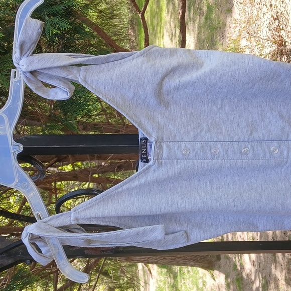 VENUS Gray Sleeveless Tie-Shoulder Dress SZ MEDIUM - Picture 15 of 15